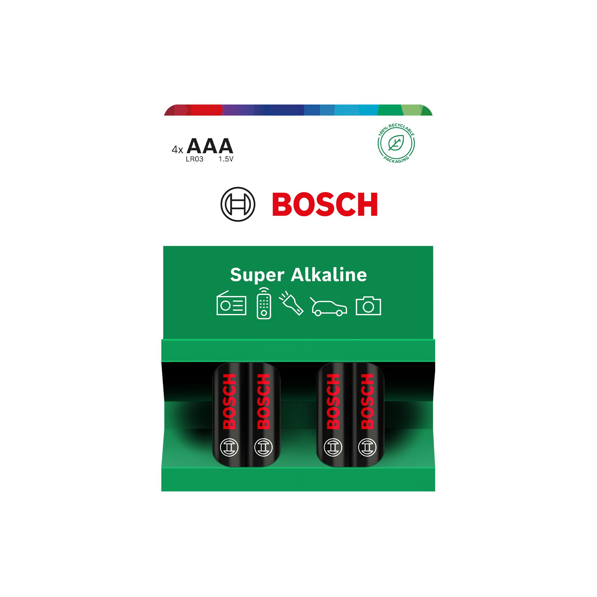 Baterie Bosch LR03SA4B/00 Super Alkaline AAA 4 ks