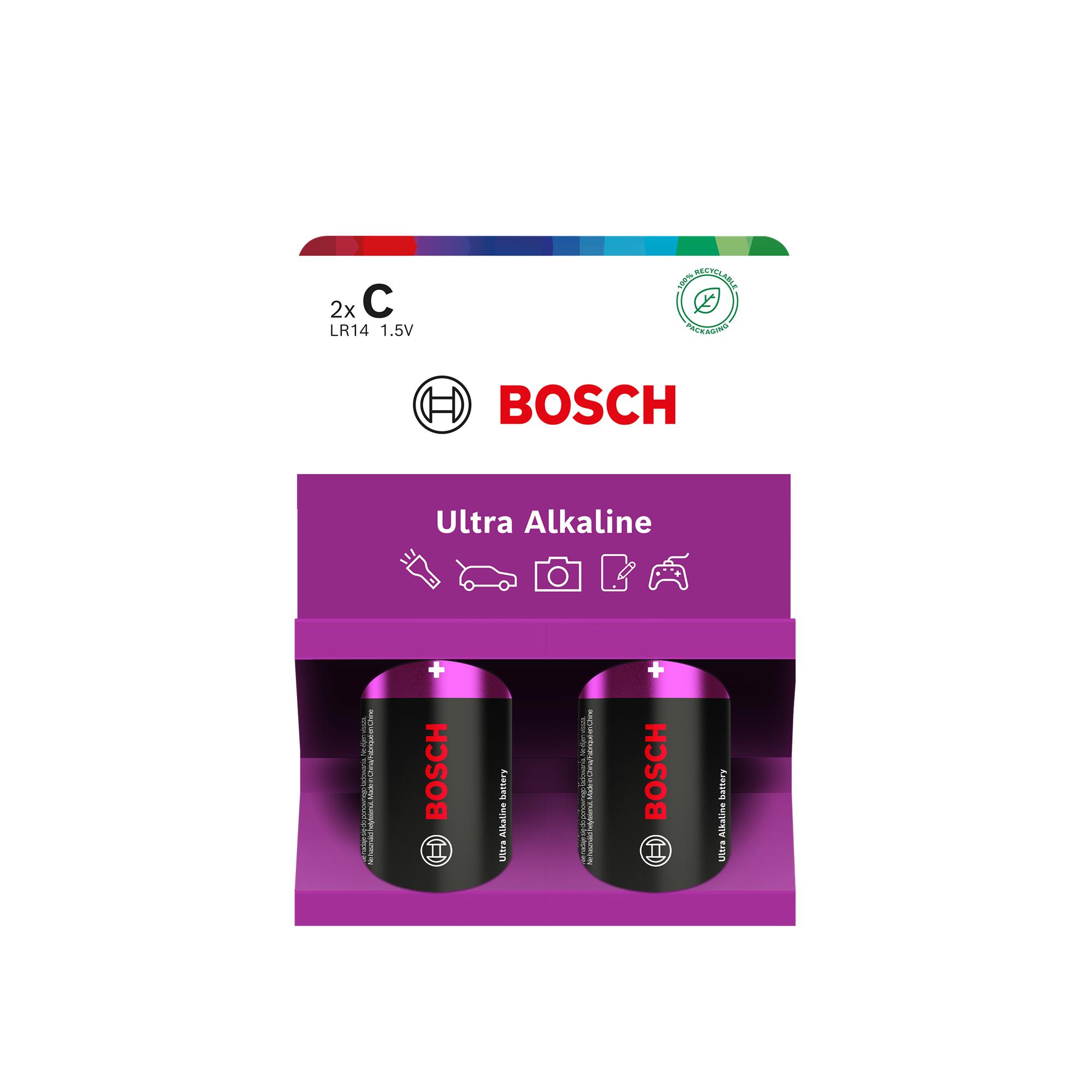 Baterie Bosch LR14UA2B/00 Ultra Alkaline C 2 ks
